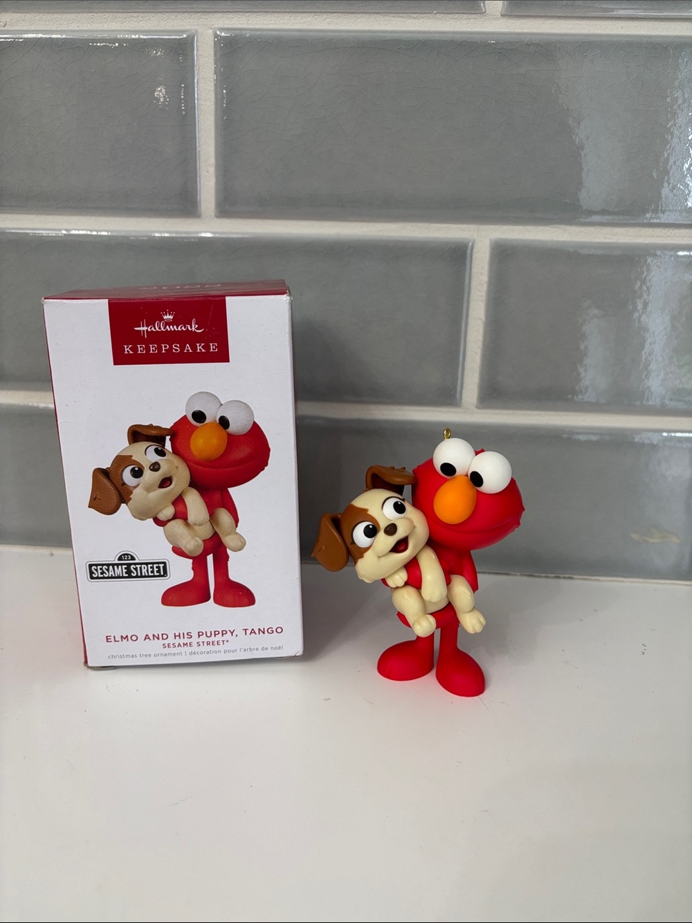 Hallmark Keepsake Ornament featuring Elmo and His Puppy, Tango from Sesame Stree